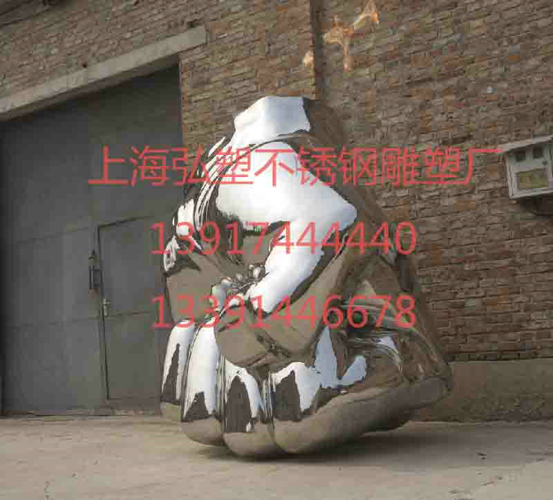 鏡面不銹鋼動物雕塑，不銹鋼抽象雕塑，現代不銹鋼雕塑G1